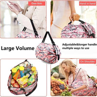 Foldable Shopping Handbag Travel Bag Women Shoulder Waterproof Carry Bag, Folding Tote Bag With Zip (1Pcs)