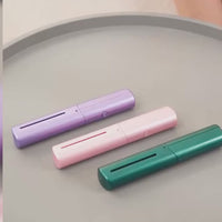 Meneflix Portable Mini Hair Straightener Cordless Rechargeable Mini Adjustable Hair Straightener Hot Comb