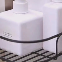 2 Packs Of Corner Shower Caddy, Wall Mounted No Drilling Shower Shelf with 6 Traceless Adhesive Hooks for Bathroom Kitchen Toilet, Only for 90 Degrees Right Angle, Matte Black